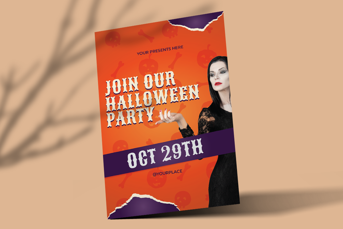 Halloween Party Flyer & Canva, a Flyer Template by Attype (Photo 4 of 5)