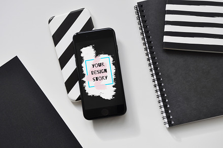 iPhone 7 Black – 7 PSD Mockups