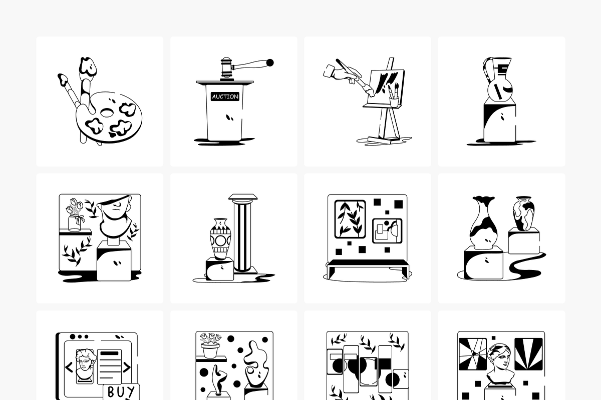 Animated Art Gallery Icons, a Duotone Icon by Prosymbols (Photo 8 of 9)