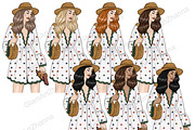 Natural Girls Clipart, a Person Illustration by GlamArtZhanna (Thumbnail 4 of 4)