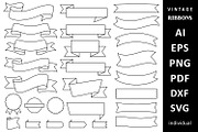 SVG ribbon Vintage Banner clipart, an Object Graphic by Zoya Miller (Thumbnail 2 of 3)