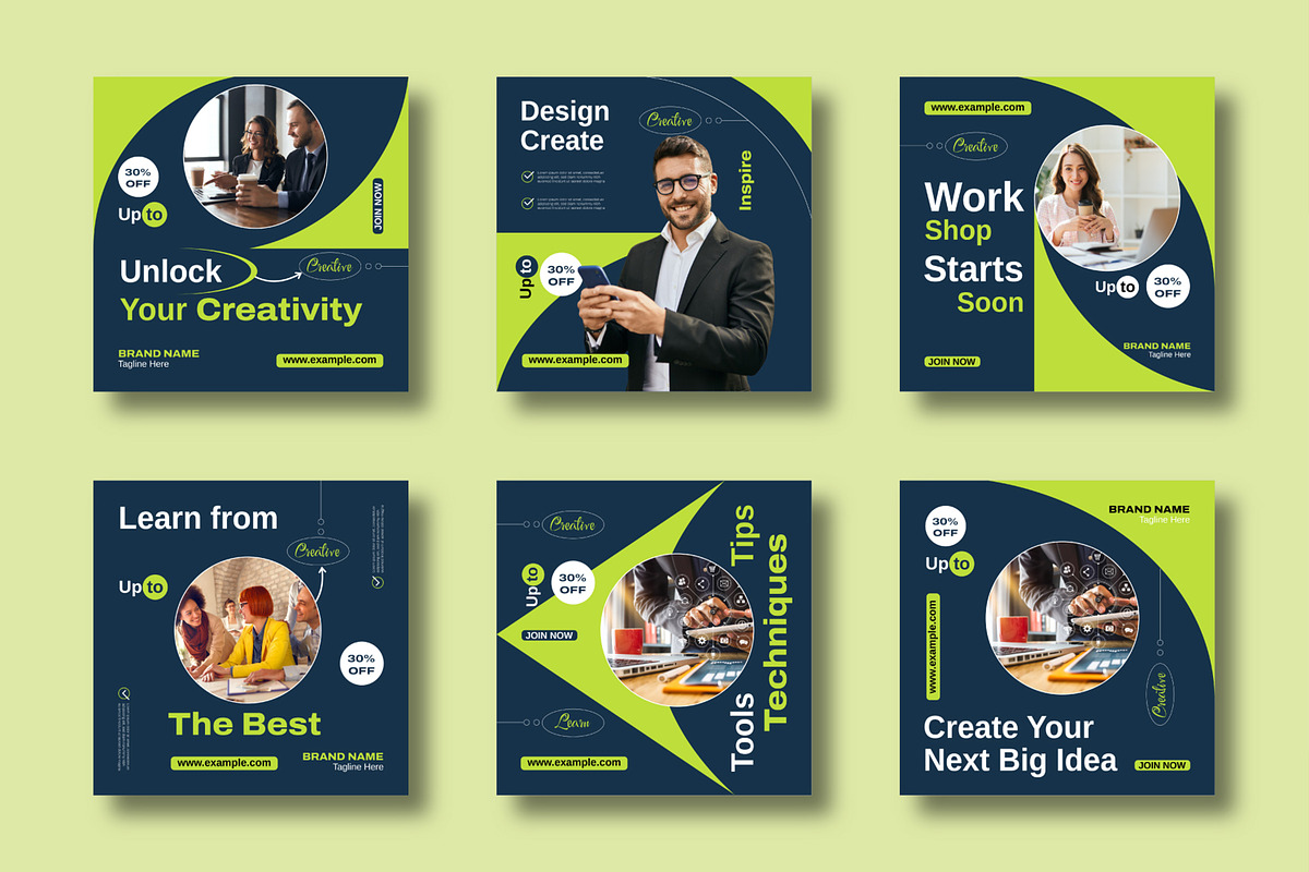 Creative Workshop Promo Social Media, a Social Media Template by MightyDesign (Photo 1 of 8)