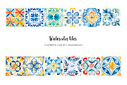 Watercolor seamless tiles clipart, a Pattern Graphic by Art and Funny (Thumbnail 3 of 6)