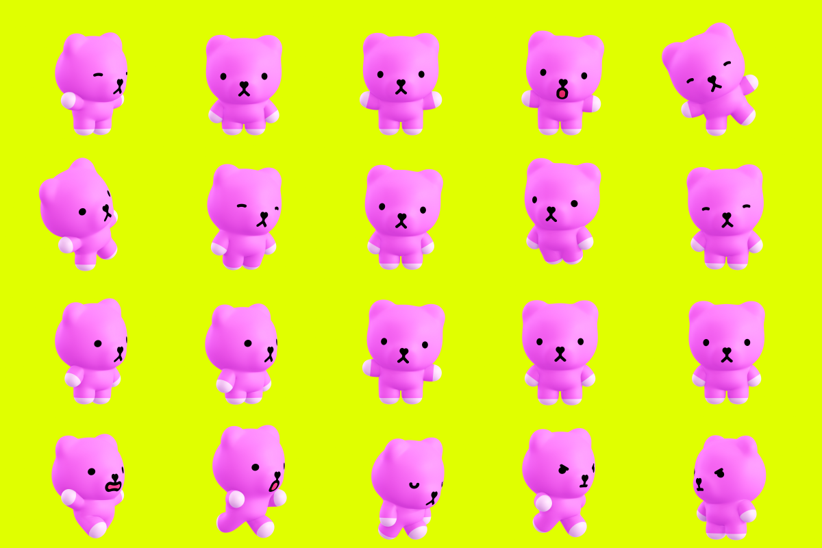 Gif animation kawaii character set, a Work Illustration by Jenya Porechenskaya (Photo 2 of 2)