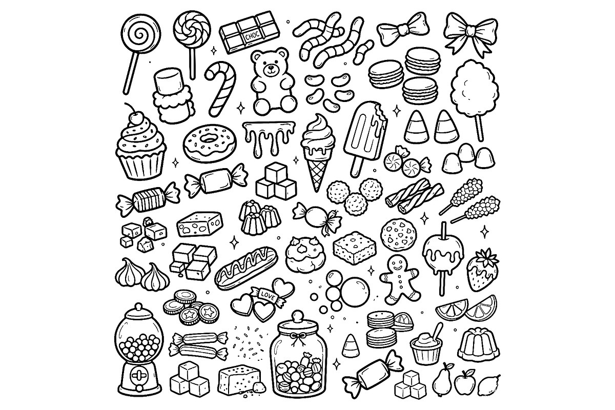 Cute doodle cartoon coffee shop, a Food Illustration by Voodz_shop (Photo 1 of 3)