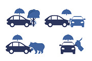 Car insurance coverage icons, a Transportation Illustration by Yayasya (Thumbnail 2 of 3)