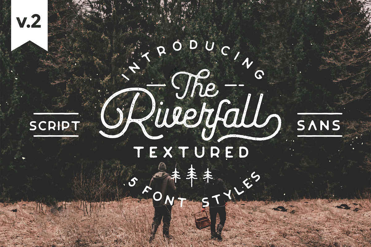 Riverfall Semi Rounded Textured Font preview 2