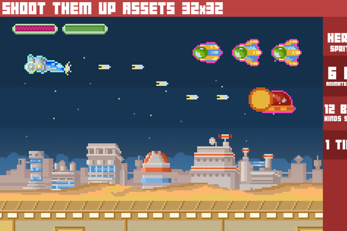 Shoot Them up Game Pack, a Graphic by Fassous game assets (Photo 1 of 5)
