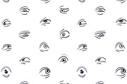 Eyes with emotions set + pattern, a Person Illustration by PaperTrident (Thumbnail 4 of 5)