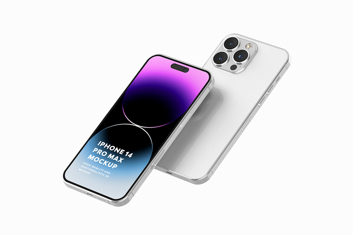 iPhone 14 Pro Max Mockup, an iPhone Mockup by UnicDesign (Photo 9 of 10)