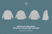 Button up peter pan collar mockup, a Shirt Mockup by made_by_nope (Thumbnail 2 of 7)