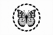Butterfly Silhouette Vector Set, an Illustration by Designs_River (Thumbnail 9 of 9)