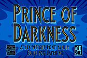 Prince of Darkness comic logo font, a Font by Comicraft Fonts (Thumbnail 1 of 4)