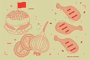 BBQ Food Vector Illustrations, a Food Illustration by TheFoodAtlas (Thumbnail 3 of 17)