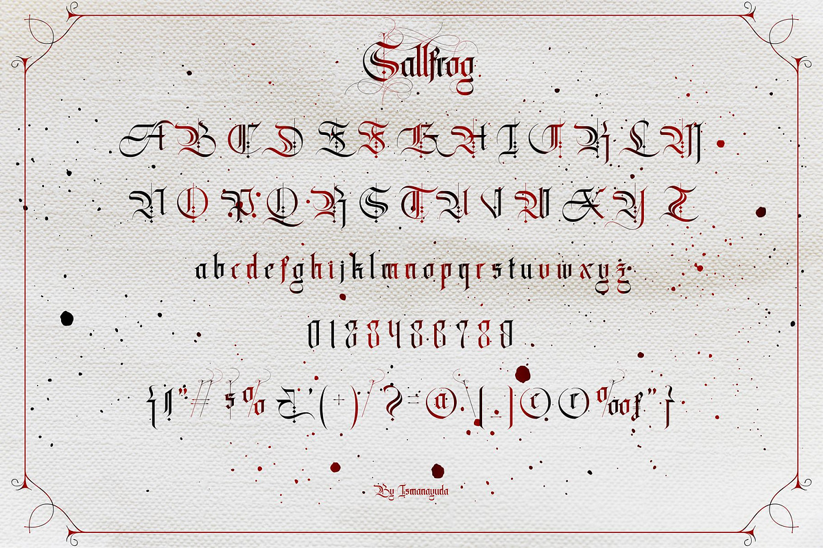 Sallfrog, a Blackletter Font by ismanayuda (Photo 3 of 7)