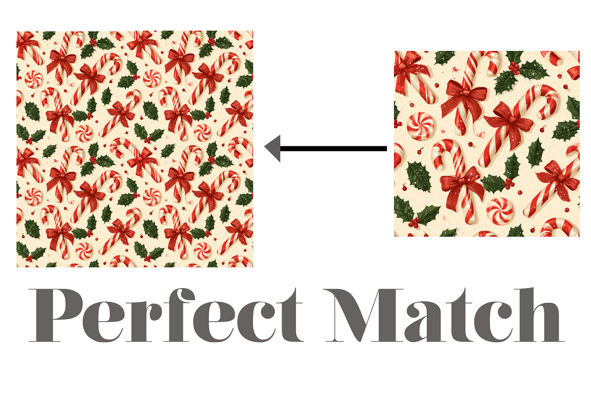 Candy Cane & Peppermint Seamless Pat, a Pattern Graphic by Design Market (Photo 4 of 4)