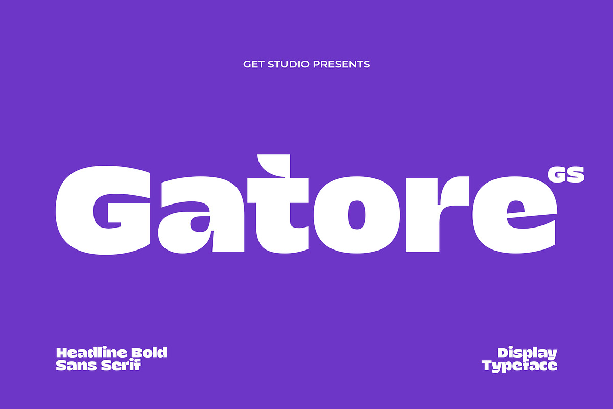 Gatore - Bold Display, a Sans Serif Font by Get Studio (Photo 1 of 16)
