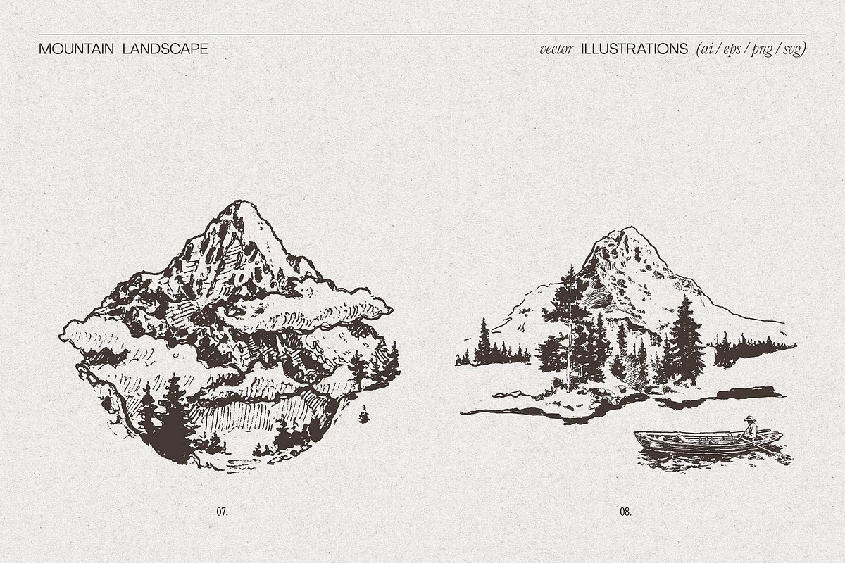 Mountain Landscape Illustrations, an Empty State Illustration by TheMountBirdStudio (Photo 9 of 15)