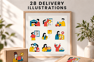 Express Delivery Illustrations, a Transportation Illustration by alexdndz