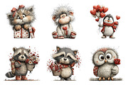 Valentine's Day Animals Clipart PNG, an Illustration by SinaCreation (Thumbnail 3 of 11)