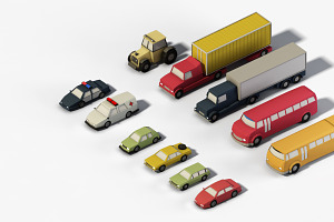 Low Poly Vehicles, a Cars & Vehicle 3D Model by Gabi Quintana / Plash.tv