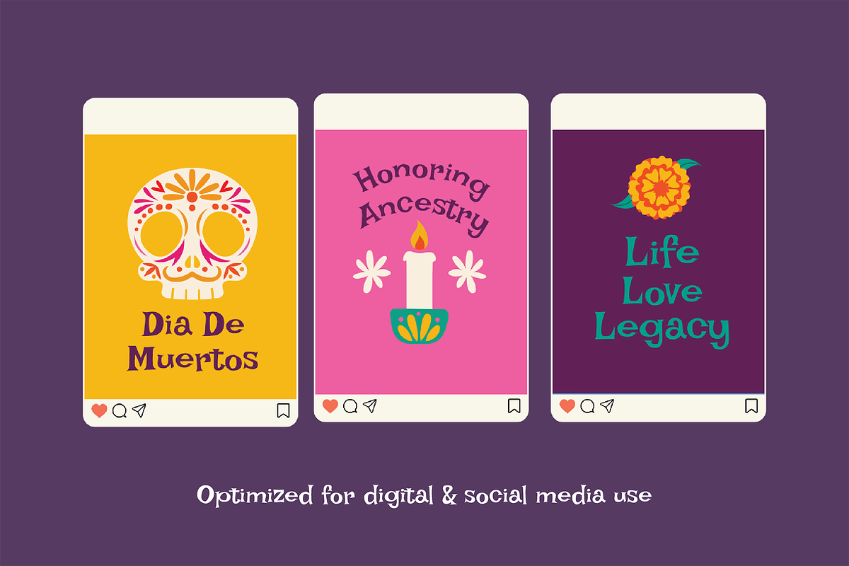 Day Of The Dead Festival Element Set, a Seasonal Illustration by Invisual Studio (Photo 9 of 10)