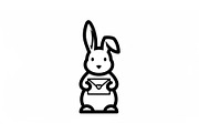 Cute Bunny Love Silhouette Icons, an Illustration by Creativeshirt (Thumbnail 49 of 51)