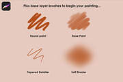 Procreate Hair Brushes, a Brush Add-On by Mels Brushes (Thumbnail 4 of 4)