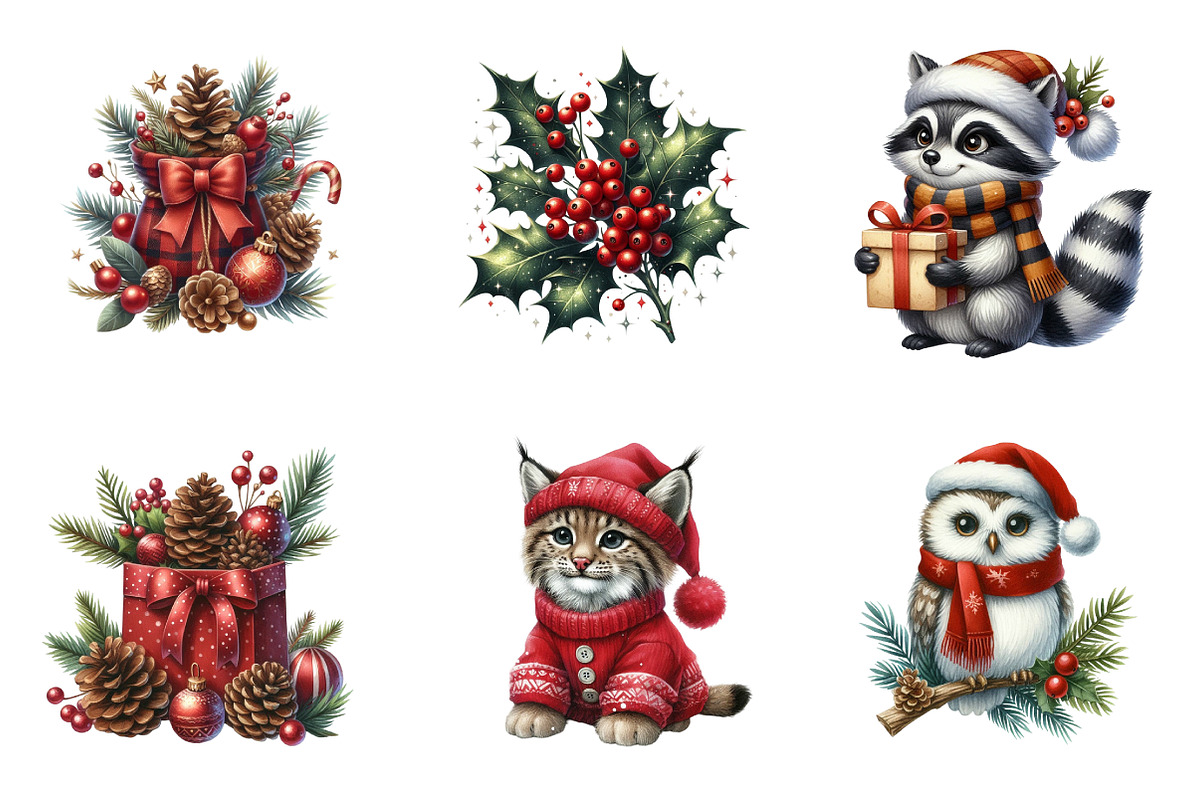 Woodland Christmas Sublimation PNG, an Illustration by SinaCreation (Photo 5 of 7)