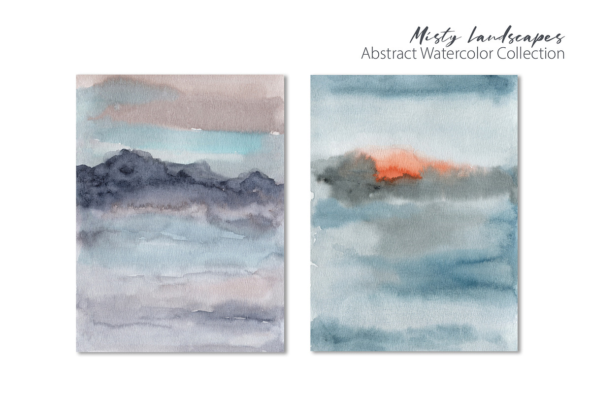 Misty Watercolor Landscapes, a Background Graphic by Marmoris.Arts (Photo 3 of 18)
