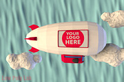 Cartoon Airship Low Poly, a Cars & Vehicle 3D Model by Low Poly Lab (Thumbnail 1 of 7)