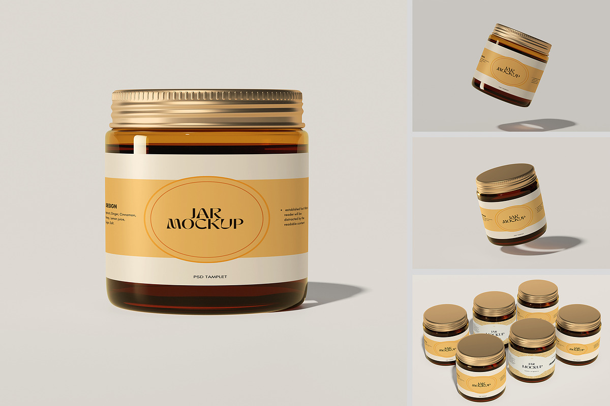 Jar Mockup Set, a Cups & Container Mockup by swsi-studio (Photo 1 of 6)