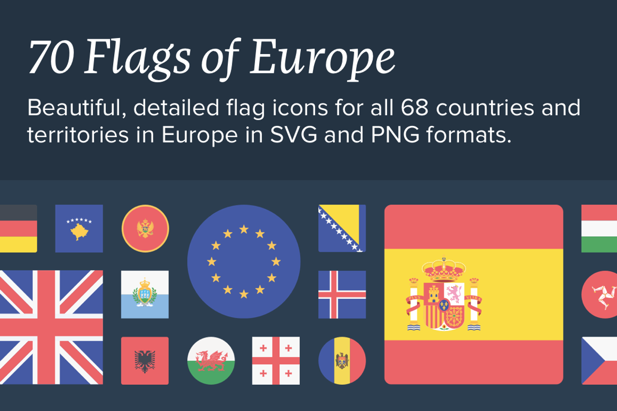 The Flags of Europe Icon Set