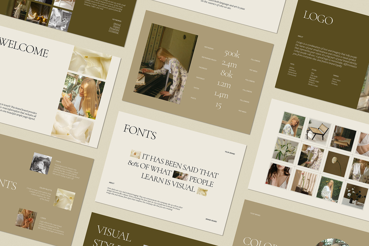 CANVA PS Brand Board Presentations, a Presentation Template by Love Radiation Studio (Photo 12 of 17)