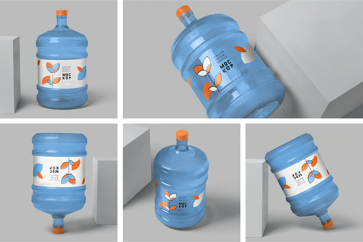 5 Gallon Water Bottle Mockups, a Product Mockup by megostudi0 (Photo 1 of 7)