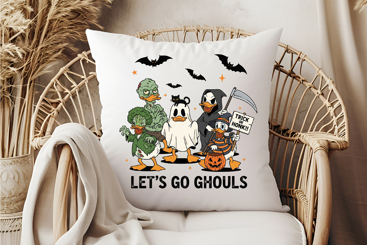Let's Go Ghouls,Goose Halloween Png, an Illustration by DreamCafeArt (Photo 4 of 7)