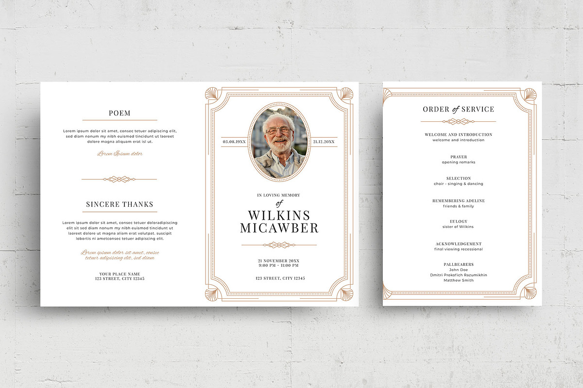 Funeral Program with Deco Border, a Flyer Template by BrandPacks (Photo 8 of 8)