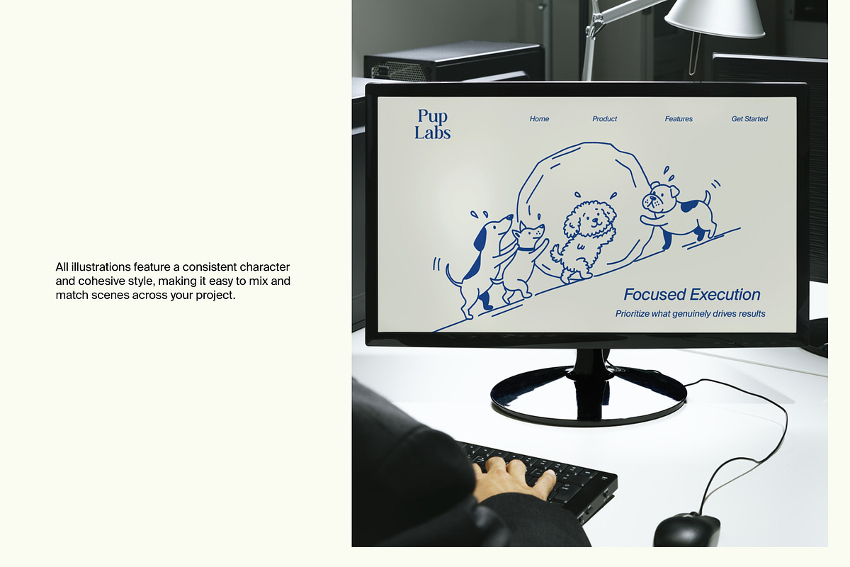 Startup Pup: Vector Illustrations, a Work Illustration by divanovskaya_nv (Photo 8 of 13)