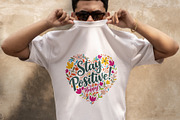 Stay Positive T-Shirt Design, an Object Illustration by Ahluva Studio (Thumbnail 3 of 6)
