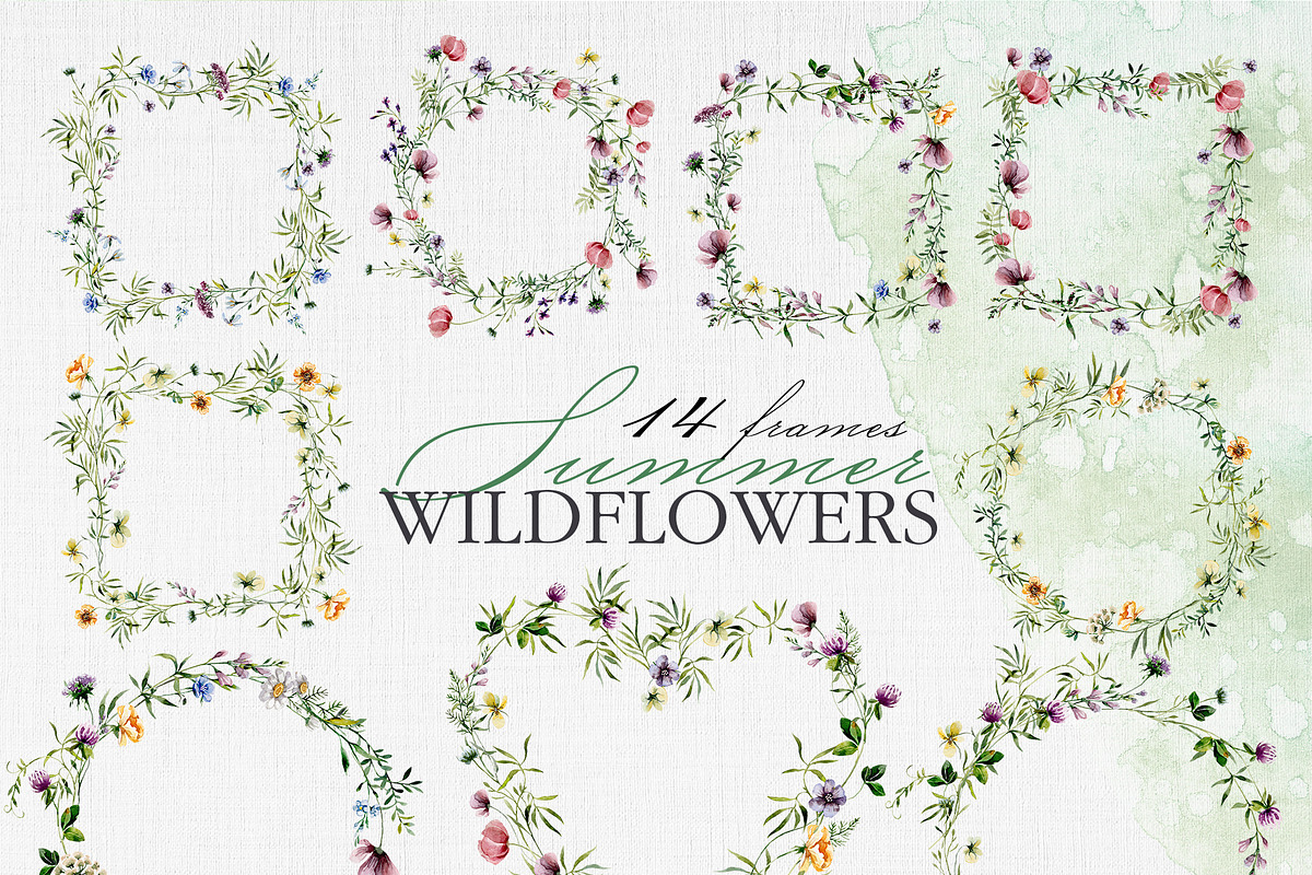 Watercolor set of wildflowers, an Illustration by RushkinaAntonina (Photo 5 of 8)