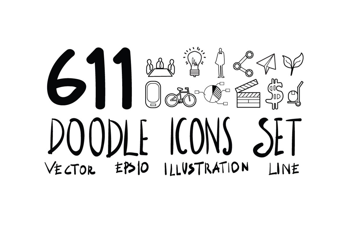 611 doodle line icons set, an Outline Icon by TKDoodle (Photo 1 of 10)