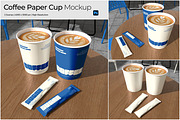 Coffee Paper Cup Mockup, a Cups & Container Mockup by Bartama Graphic (Thumbnail 1 of 4)