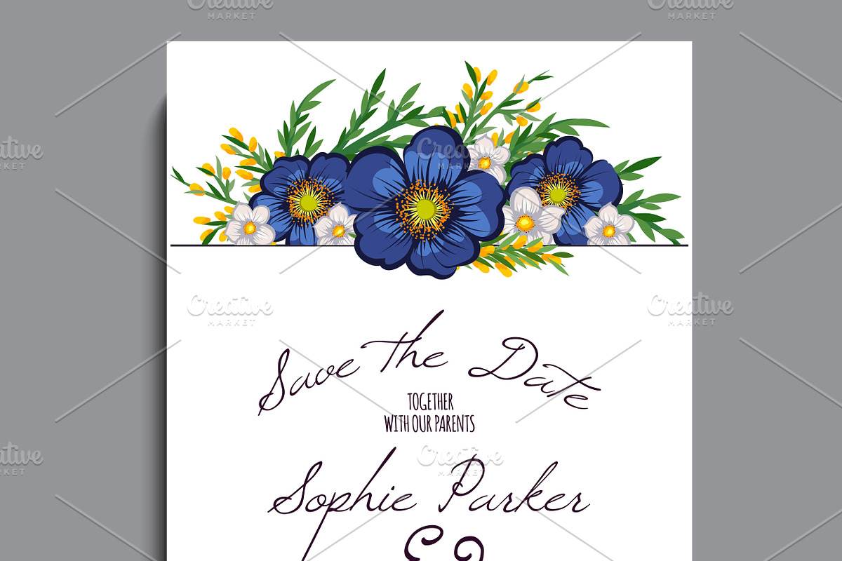 Wedding invitation, an Invitation Template by Doodle_flower