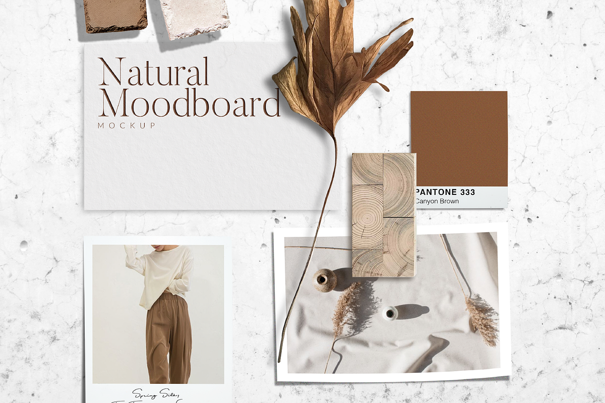 Natural Mood board Mockup PSD, a Product Mockup by Tropical Type (Photo 1 of 5)