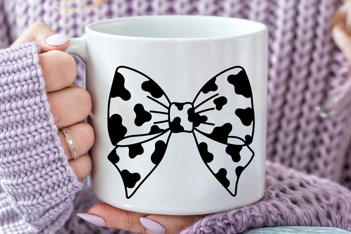 Coquette  Cow Print Bow SVG, an Illustration by Rose Art (Photo 5 of 6)