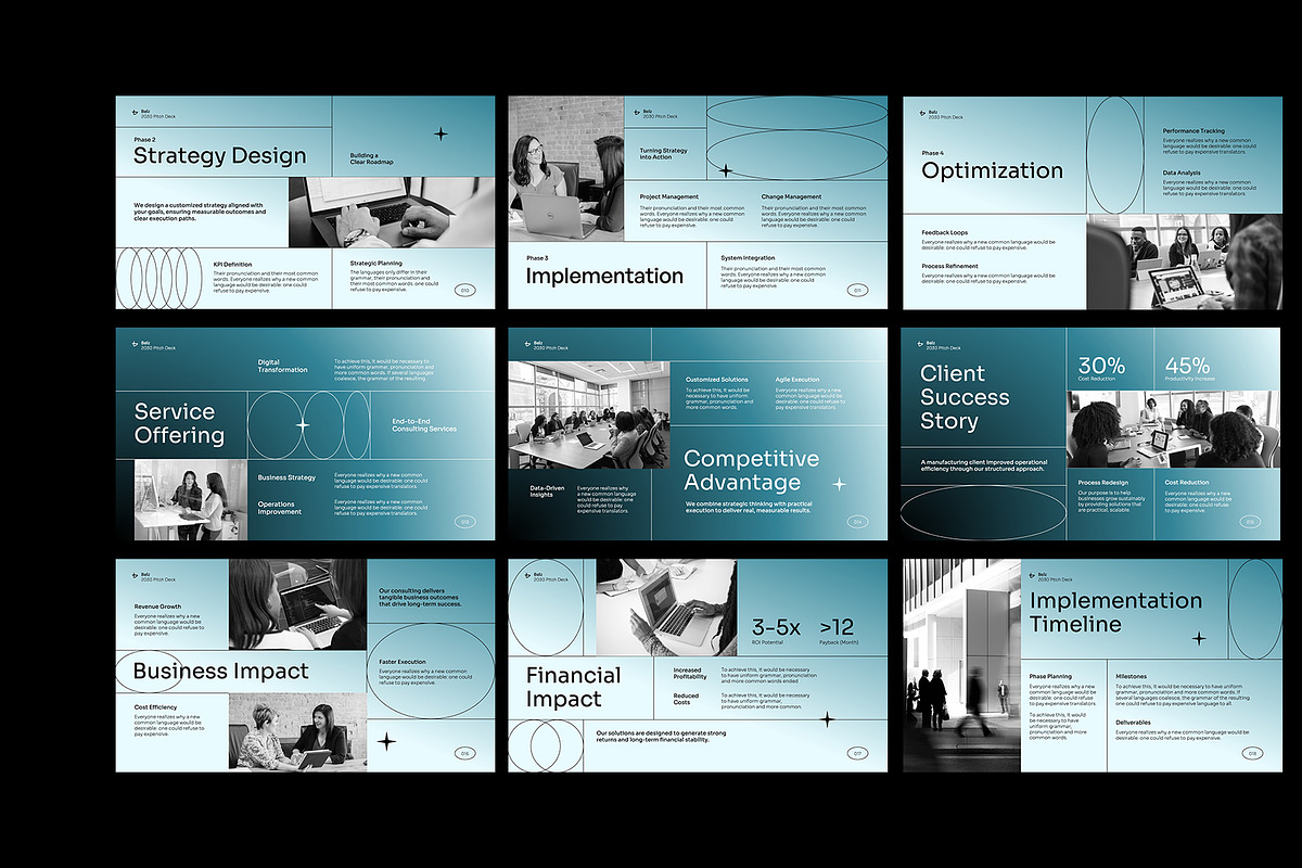 Gradient Consulting Pitch Deck KEY, a Presentation Template by Neermana (Photo 2 of 4)