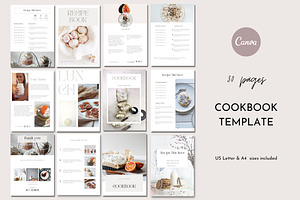 Canva Minimal Cookbook Template