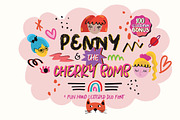 Penny & The Cherry Bomb, a Sans Serif Font by BlueRobinDesignShop (Thumbnail 1 of 15)
