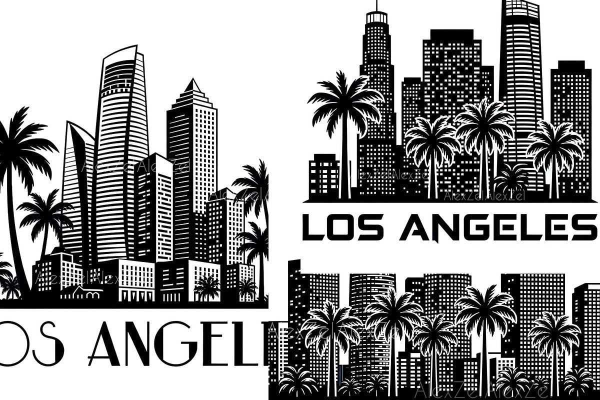 Los Angeles Wall art Skyline, an Empty State Illustration by AlexZeL (Photo 3 of 9)