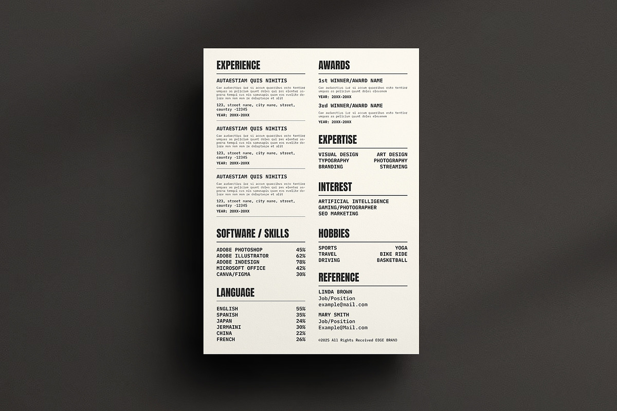 Resume - CV - Letter, a Resume Template by ArtisanaAura (Photo 4 of 5)